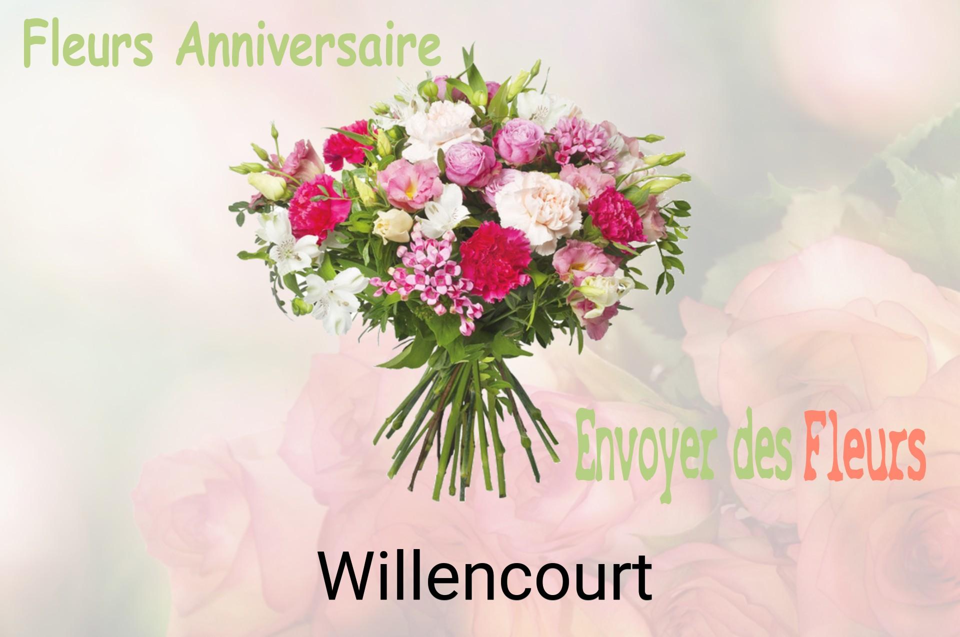Bouquet de fleurs d’anniversaire livré à Willencourt